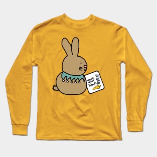 Bunny Rabbit Says Wash Your Hands Long Sleeve T-Shirt